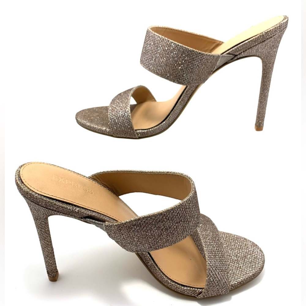 EXPRESS Bronze and Silver Shimmery Heels | Formal Heels Size:9